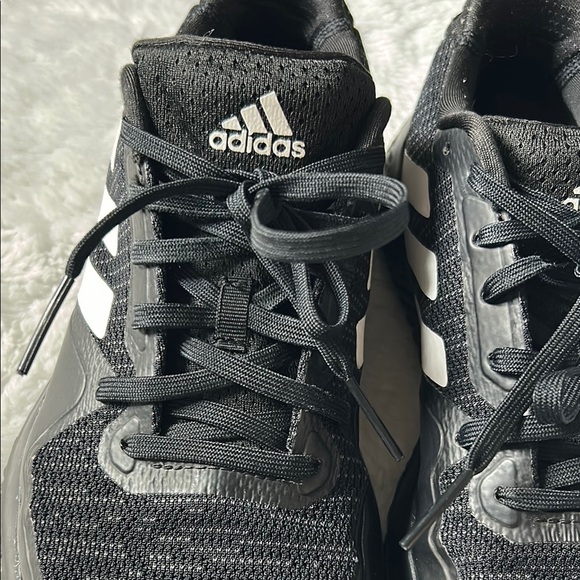 Adidas Black and White Mesh Sneakers - Picture 2 of 7